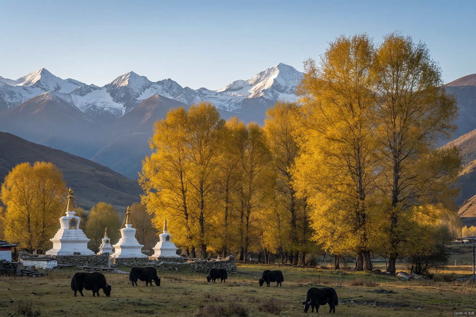 新都桥秋晨